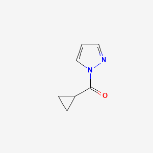 molecular formula C7H8N2O B12893434 cyclopropyl(1H-pyrazol-1-yl)methanone 