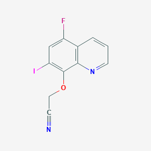 [(5-Fluoro-7-iodoquinolin-8-yl)oxy]acetonitrile