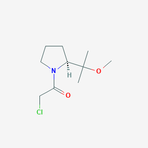 molecular formula C10H18ClNO2 B12893472 2-Chloro-1-[(2S)-2-(2-methoxypropan-2-yl)pyrrolidin-1-yl]ethan-1-one CAS No. 919111-17-4