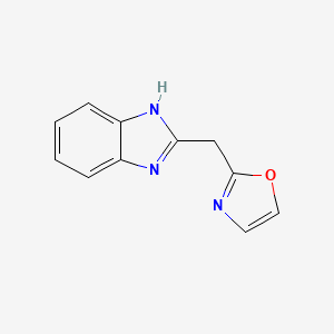 molecular formula C11H9N3O B12893494 2-((1H-Benzo[d]imidazol-2-yl)methyl)oxazole 