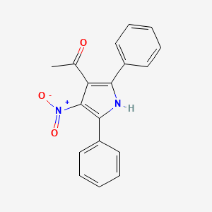 molecular formula C18H14N2O3 B12893513 1-(4-Nitro-2,5-diphenyl-1H-pyrrol-3-YL)ethanone CAS No. 85814-62-6