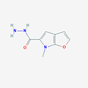 molecular formula C8H9N3O2 B12893516 6-Methyl-6H-furo[2,3-b]pyrrole-5-carbohydrazide CAS No. 201019-33-2