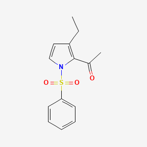 1-[1-(Benzenesulfonyl)-3-ethyl-1H-pyrrol-2-yl]ethan-1-one