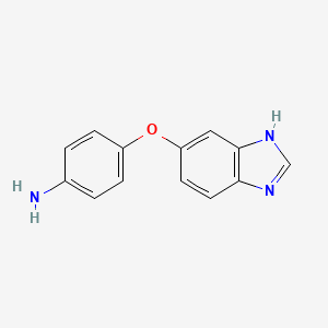 molecular formula C13H11N3O B1289360 4-((1H-Benzo[d]imidazol-6-yl)oxy)aniline CAS No. 317830-22-1