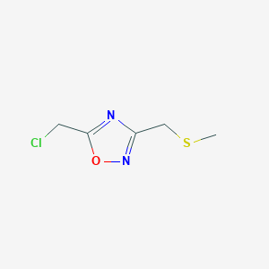 molecular formula C5H7ClN2OS B1289361 5-(Chloromethyl)-3-[(methylthio)methyl]-1,2,4-oxadiazole CAS No. 229343-09-3