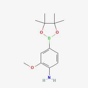 molecular formula C13H20BNO3 B1289377 2-Methoxy-4-(4,4,5,5-tetramethyl-1,3,2-dioxaborolan-2-yl)aniline CAS No. 461699-81-0