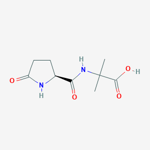 2-methyl-2-[[(2S)-5-oxopyrrolidine-2-carbonyl]amino]propanoic acid