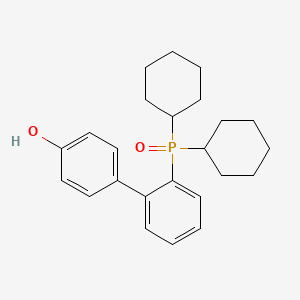 molecular formula C24H31O2P B12893901 Dicyclohexyl(4'-hydroxy-[1,1'-biphenyl]-2-yl)phosphine oxide 