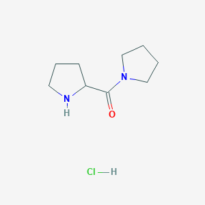 molecular formula C9H17ClN2O B1289404 1-Pyrrolidinyl(2-pyrrolidinyl)methanone hydrochloride CAS No. 1236267-58-5