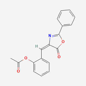 2-((5-Oxo-2-phenyloxazol-4(5H)-ylidene)methyl)phenyl acetate