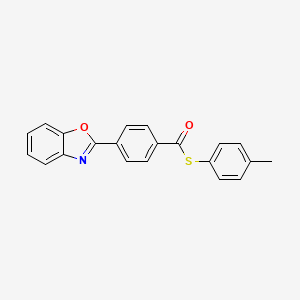 S-(4-Methylphenyl) 4-(1,3-benzoxazol-2-yl)benzene-1-carbothioate