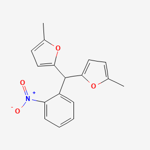 Furan, 2,2'-[(2-nitrophenyl)methylene]bis[5-methyl-