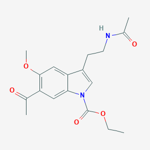 molecular formula C18H22N2O5 B128941 6-乙酰基-N-甲氧羰基褪黑激素乙酯 CAS No. 188397-05-9