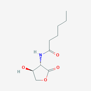 N-((3S,4S)-4-Hydroxy-2-oxotetrahydrofuran-3-yl)hexanamide