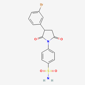 Succinimide, 2-(3-bromophenyl)-N-(4-sulfamoylphenyl)-