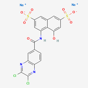 Disodium 4-(((2,3-dichloro-6-quinoxalinyl)carbonyl)amino)-5-hydroxynaphthalene-2,7-disulphonate