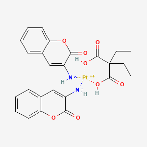 Platinum, bis(3-amino-2H-1-benzopyran-2-one-N)[diethylpropanedioato(2-)-O,O']-