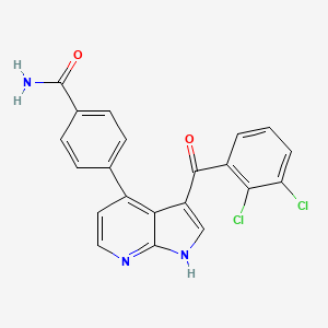 4-(3-(2,3-Dichlorobenzoyl)-1H-pyrrolo[2,3-b]pyridin-4-yl)benzamide