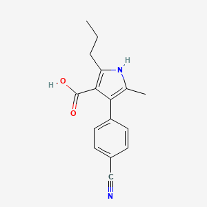 4-(4-Cyanophenyl)-5-methyl-2-propyl-1H-pyrrole-3-carboxylic acid