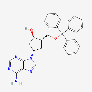 Rel-(1R,2S,4S)-4-(6-amino-9H-purin-9-yl)-2-((trityloxy)methyl)cyclopentanol