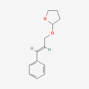 molecular formula C13H16O2 B12894193 2-(Cinnamyloxy)tetrahydrofuran 