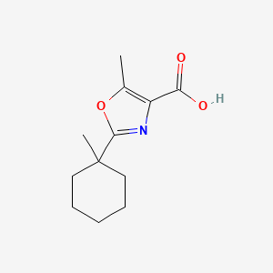 5-Methyl-2-(1-methylcyclohexyl)-1,3-oxazole-4-carboxylic acid