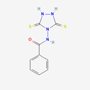 molecular formula C9H8N4OS2 B12894233 N-(3,5-Dithioxo-1,2,4-triazolidin-4-yl)benzamide CAS No. 500545-54-0