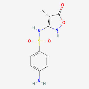 4-Amino-N-(4-methyl-5-oxo-2,5-dihydro-1,2-oxazol-3-yl)benzene-1-sulfonamide