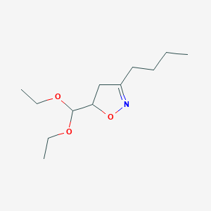 3-Butyl-5-(diethoxymethyl)-4,5-dihydro-1,2-oxazole