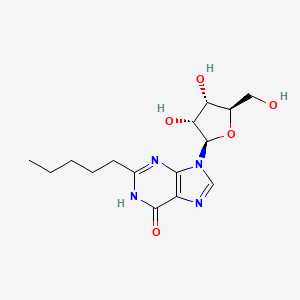 9-[(2R,3R,4S,5R)-3,4-dihydroxy-5-(hydroxymethyl)oxolan-2-yl]-2-pentyl-1H-purin-6-one