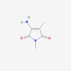 molecular formula C6H8N2O2 B12894361 3-amino-1,4-dimethyl-1H-pyrrole-2,5-dione 