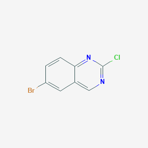 molecular formula C8H4BrClN2 B1289443 6-溴-2-氯喹唑啉 CAS No. 882672-05-1