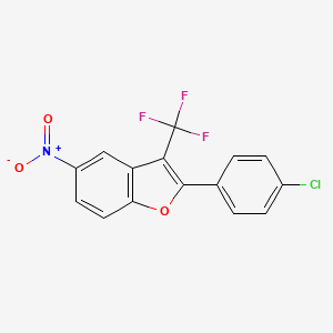 2-(4-Chlorophenyl)-5-nitro-3-(trifluoromethyl)-1-benzofuran