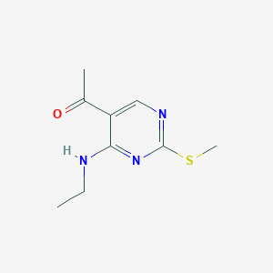 1-[4-(Ethylamino)-2-(methylsulfanyl)pyrimidin-5-yl]ethan-1-one