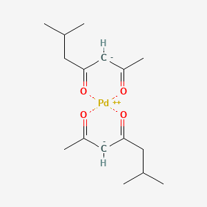 molecular formula C16H26O4Pd B12894611 Bis(6-methyl-2,4-heptanedionato-O,O')palladium CAS No. 94233-19-9