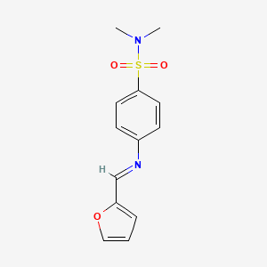 4-{(E)-[(Furan-2-yl)methylidene]amino}-N,N-dimethylbenzene-1-sulfonamide