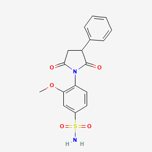 4-(2,5-Dioxo-3-phenyl-1-pyrrolidinyl)-3-methoxybenzenesulfonamide