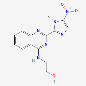 2-{[2-(1-Methyl-5-nitro-1H-imidazol-2-yl)quinazolin-4-yl]amino}ethan-1-ol