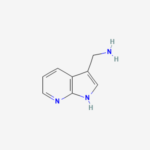 molecular formula C8H9N3 B1289478 (1H-pyrrolo[2,3-b]pyridin-3-yl)methanamine CAS No. 933691-80-6