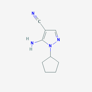 molecular formula C9H12N4 B1289482 5-氨基-1-环戊基-1H-吡唑-4-腈 CAS No. 30929-67-0