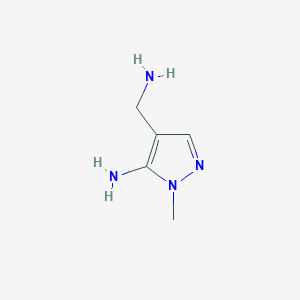 molecular formula C5H10N4 B1289483 5-Amino-4-(aminomethyl)-1-methylpyrazole CAS No. 753444-70-1