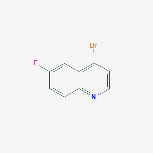 molecular formula C9H5BrFN B1289494 4-溴-6-氟喹啉 CAS No. 661463-17-8