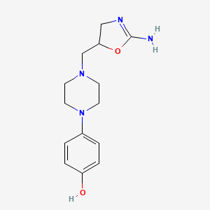 4-(4-((2-Amino-4,5-dihydro-5-oxazolyl)methyl)-1-piperazinyl)phenol