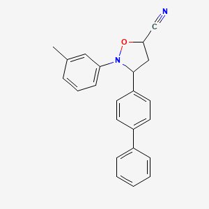 5-Isoxazolidinecarbonitrile, 3-[1,1'-biphenyl]-4-yl-2-(3-methylphenyl)-