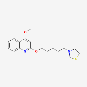 Quinoline, 4-methoxy-2-((5-(2-thiazolidinyl)pentyl)oxy)-