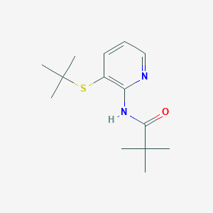 molecular formula C14H22N2OS B1289504 N-(3-tert-Butylsulfanyl-pyridin-2-yl)-2,2-dimethyl-propionamide CAS No. 551950-44-8