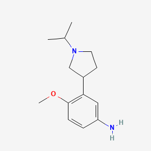 4-Methoxy-3-[1-(propan-2-yl)pyrrolidin-3-yl]aniline