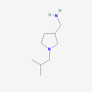 molecular formula C9H20N2 B1289508 1-(1-Isobutylpyrrolidin-3-YL)methanamine CAS No. 910442-14-7