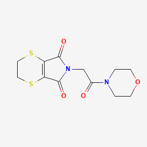 Morpholine, 4-((2,3,5,7-tetrahydro-5,7-dioxo-6H-p-dithiino(2,3-c)pyrrol-6-yl)acetyl)-