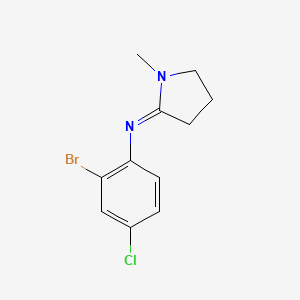 Pyrrolidine, 2-((2-bromo-4-chlorophenyl)imino)-1-methyl-